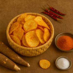 Kerala Spicy Tapioca Chips 200gm | Hot & Crispy Kappa Varuthathu | Traditional Homemade Style - Image 9