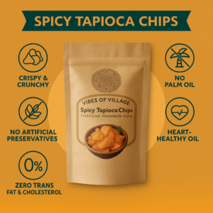 Kerala Spicy Tapioca Chips 200gm | Hot & Crispy Kappa Varuthathu | Traditional Homemade Style - Image 6